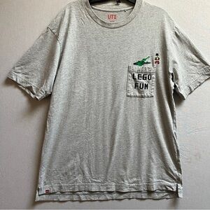 Uniqlo x Lego Fun Gray Pocket T-Shirt Sz L